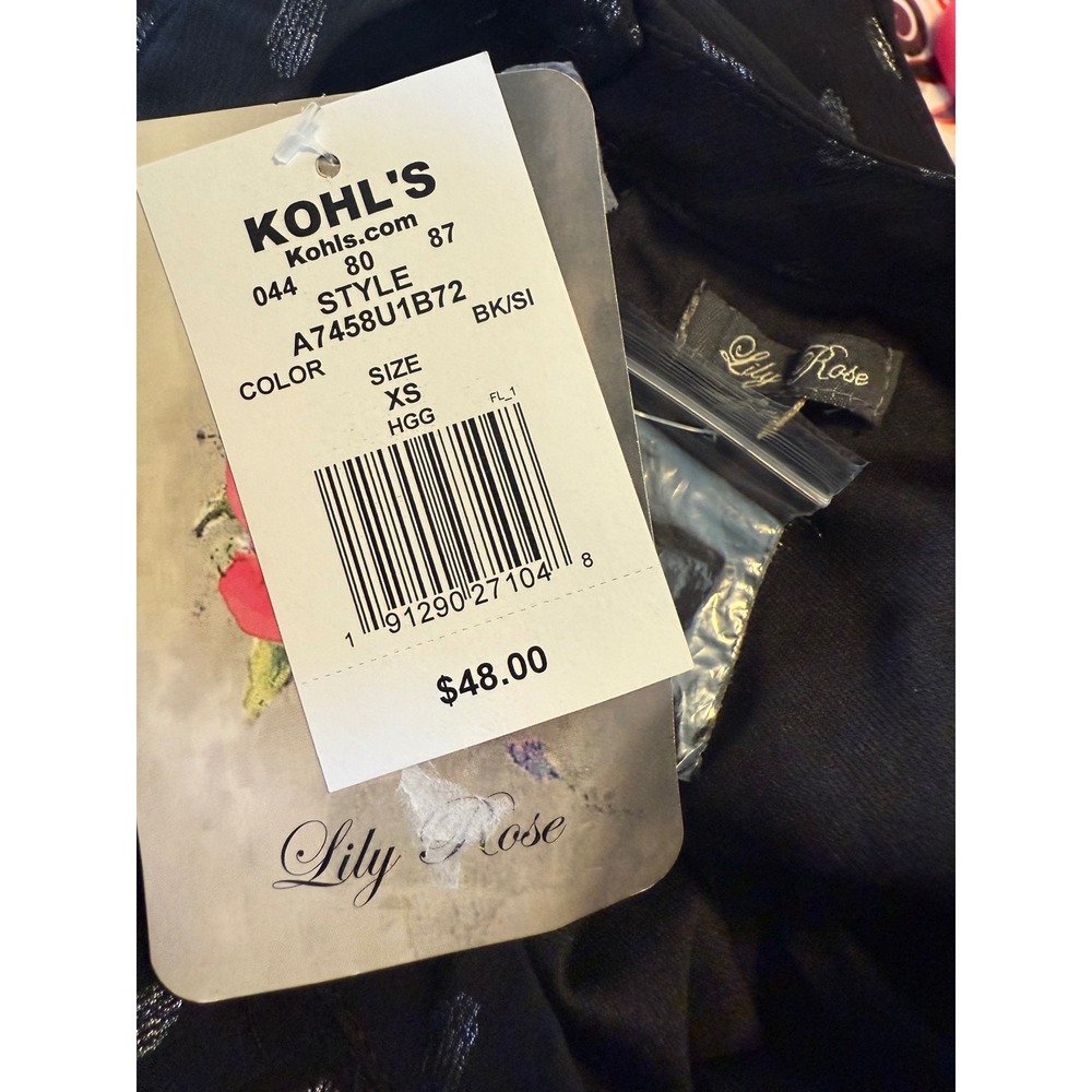 Lily Rose xs Cold Shoulder Cutout Dress Black Silver whimsigoth Y2K boho fairy - Picture 4 of 4